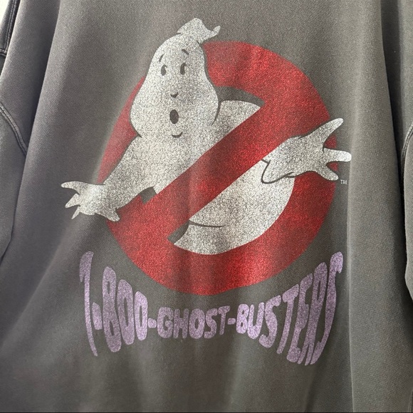 Aerie The Chill Crewneck Sweatshirt in Ghostbusters Graphic Gray Medium - Picture 5 of 12